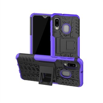 Anti-slip PC + TPU Hybrid Case with Kickstand for Samsung Galaxy A20e