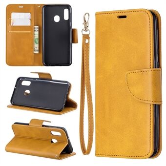 PU Leather Wallet Stand Phone Shell Cover for Samsung Galaxy A20e