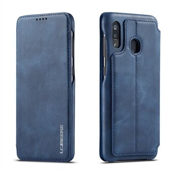 LC.IMEEKE Retro Style Leather Phone Shell with Card Holder for Samsung Galaxy A20e