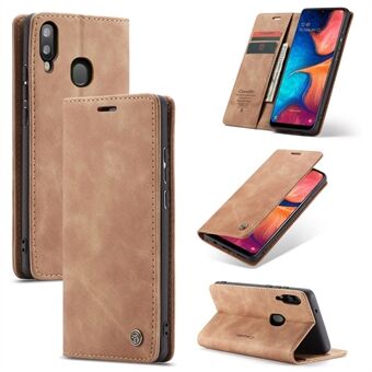 CASEME 013 Series Auto-absorbed Leather Flip Wallet Case for Samsung Galaxy A20e