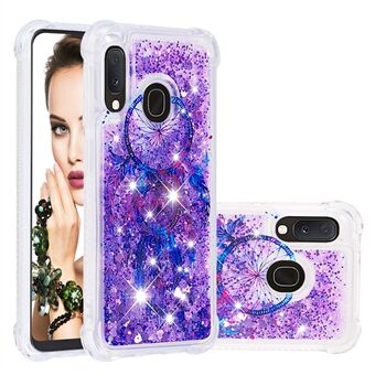 Liquid Glitter Powder Patterned Quicksand Shockproof TPU Back Case for Samsung Galaxy A20e / A10e