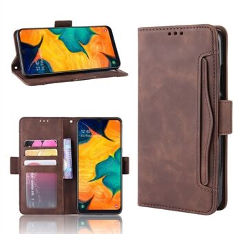 Leather Wallet Cell Casing Cover with Multiple Card Slots for Samsung Galaxy A20e