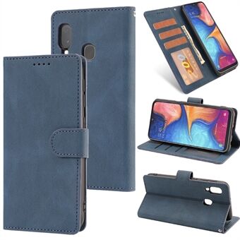 Matte Classic Style PU Leather Wallet Stand Phone Cover Shell for Samsung Galaxy A20e