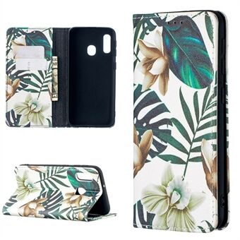 Pattern Printing Auto-absorbed PU Leather Stand Case for Samsung Galaxy A10e/A20e