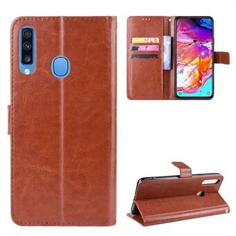 Crazy Horse Skin Wallet Leather Protective Cover with Stand for Samsung Galaxy A20s