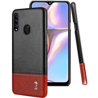 For Samsung Galaxy A20s IMAK Ruiyi Series PU Leather Coated PC Cover + Explosion-proof Screen Film