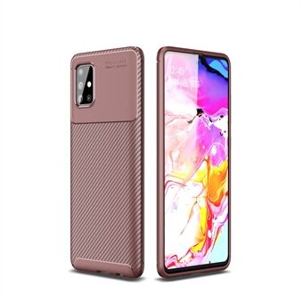 Carbon Fiber Texture Anti-drop TPU Mobile Case for Samsung Galaxy A51