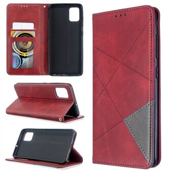 Geometric Pattern Leather Stand Case with Card Slots for Samsung Galaxy A51