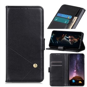 For Samsung Galaxy A51 Phone Case PU Leather Wallet Stand Protective Cover - Black