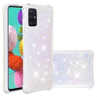 Liquid Glitter Powder Quicksand Shockproof TPU Cell Phone Casing for Samsung Galaxy A51