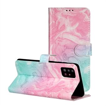 Pattern Printing PU Leather Wallet Stand Cell Phone Shell for Samsung Galaxy A51