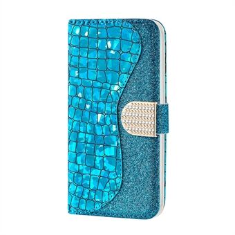 Crocodile Skin Glittery Powder Leather Wallet Case for Samsung Galaxy A51 SM-A515