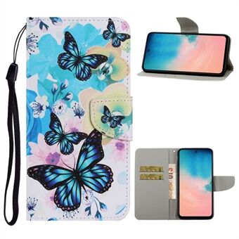 Pattern Printing Leather Supporting Stand Phone Case with Card-Carrying Slots and Cash Pocket for Samsung Galaxy A51 SM-A515