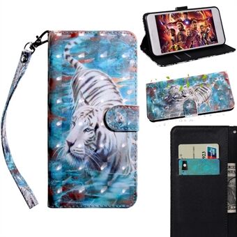 Light Spot Decor Patterned Leather Wallet Shell for Samsung Galaxy A71