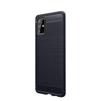 MOFI Carbon Fiber Texture Brushed TPU Back Case for Samsung Galaxy A71 A715