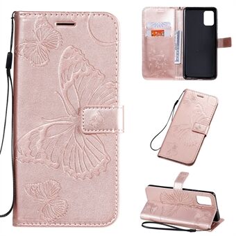 Imprint Butterfly Leather Case for Samsung Galaxy A71