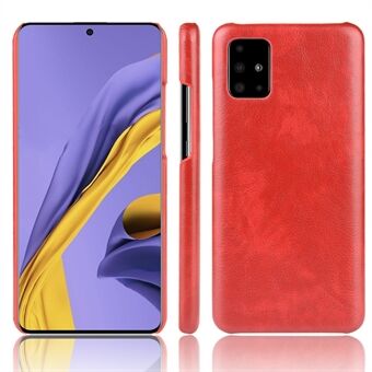 Litchi Skin Leather Coated Hard PC Case Protective Cover for Samsung Galaxy A71