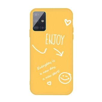 Letters Printing Matte TPU Phone Casing for Samsung Galaxy A71 A715