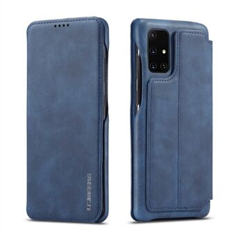 LC.IMEEKE Retro Style Leather Case with Card Holder for Samsung Galaxy A71