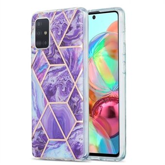 Electroplating Marble Pattern IML IMD Case for Samsung Galaxy A71 SM-A715 TPU Phone Cover Case