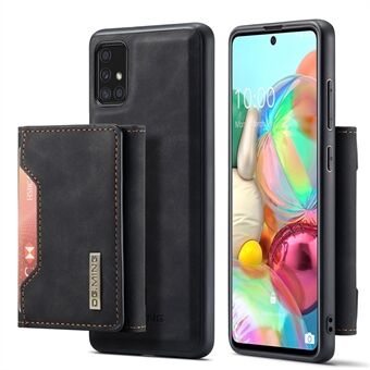 DG.MING M2 Series 360° Powerful Protection Wireless Charging Detachable Wallet 2-in-1 Hybrid Phone Case with Kickstand for Samsung Galaxy A71 4G SM-A715