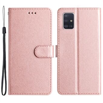 For Samsung Galaxy A71 4G SM-A715 Scratch Proof Leather Phone Wallet Stand Cover Silk Texture Case