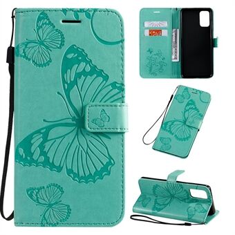 Butterfly Imprint Leather Stylish Case for Samsung Galaxy S20 Plus