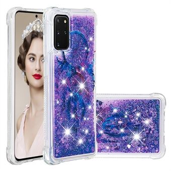 Pattern Printing Glitter Powder Quicksand TPU Back Case for Samsung Galaxy S20 Plus