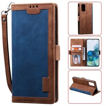 Vintage Splicing Style Wallet Stand Leather Phone Cover for Samsung Galaxy S20 Plus