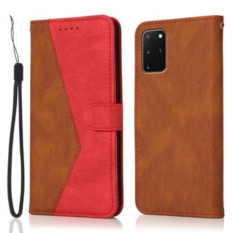 All-Round Protection Dual Color Anti-Drop Wallet Stand Design Leather Phone Case with Handy Strap for Samsung Galaxy S20 Plus 4G/5G