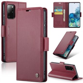 CASEME 023 Series Phone Stand Case for Samsung Galaxy S20 Plus 5G / 4G PU Leather RFID Blocking Wallet Cover