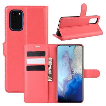 Litchi Surface Wallet Leather Stand Case for Samsung Galaxy S20