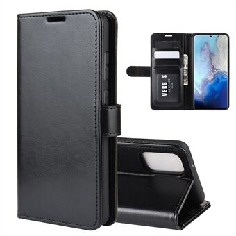 Crazy Horse Leather Wallet Stand Phone Case for Samsung Galaxy S20