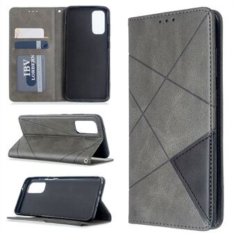 Geometric Pattern Stand Leather Card Holder Case for Samsung Galaxy S20