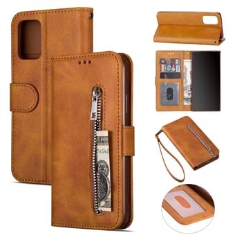 Zipper Pocket Leather with Wallet Shell for Samsung Galaxy S20