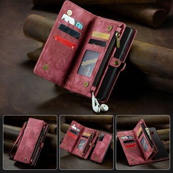 CASEME 008 Series Retro PU Leather Phone Cover Magnetic 2-in-1 Wallet Stand Phone Shell for Samsung Galaxy S20 4G / S20 5G