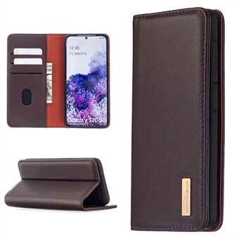 Detachable 2-in-1 Genuine Leather Wallet Stand Case for Samsung Galaxy S20