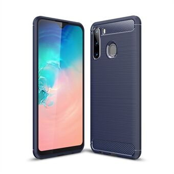 Carbon Fibre Brushed TPU Back Case for Samsung Galaxy A21