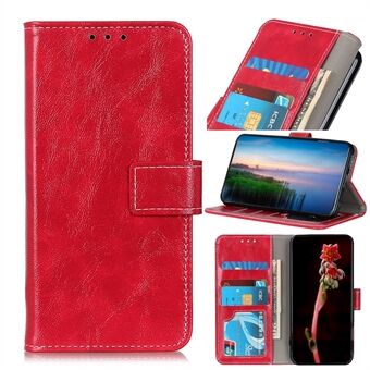 For Samsung Galaxy A41 Crazy Horse Vintage Leather Wallet Case Shell