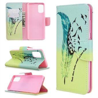 Pattern Printing Leather Wallet Case for Samsung Galaxy A41 (Global Version)