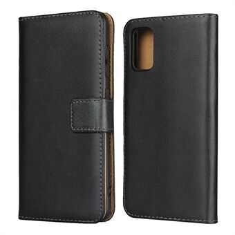 Genuine Leather Shell with Stand Wallet Protective Case for Samsung Galaxy A41 (Global Version)