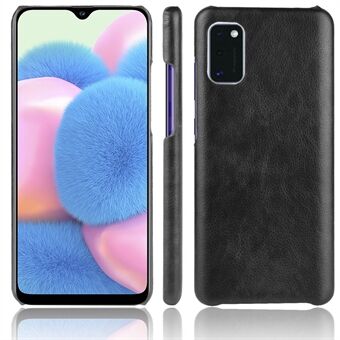 Litchi Skin Leather Coated PC Back Phone Cover for Samsung Galaxy A41 (Global Version)