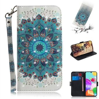 Pattern Printing Light Spot Decor Leather Wallet Phone Case for Samsung Galaxy A41 (Global Version)