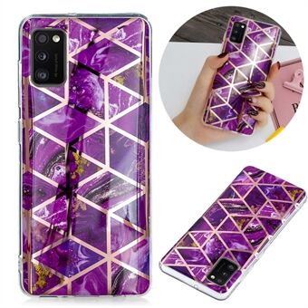 Marble Pattern Electroplating IMD TPU Back Case for Samsung Galaxy A41 (Global Version)