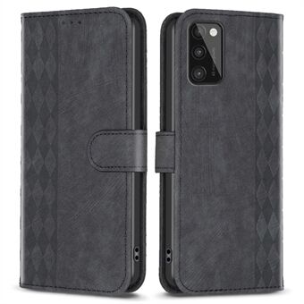 For Samsung Galaxy A41 (Global Version) Imprinting Pattern Cover Stand Wallet Magnetic Clasp Phone Case