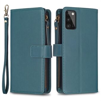 BF Style-19 for Samsung Galaxy A41 (Global Version) PU Leather Phone Cover Zipper Pocket Stand Wallet Case