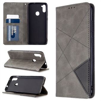 Geometric Pattern Auto-absorbed Leather Cover with Card Slots for Samsung Galaxy A11 (EU Version) / M11