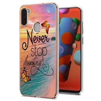 Drop-proof Slim Marble Design IML IMD Electroplating Soft TPU Phone Case for Samsung Galaxy M11/A11 (EU Version)