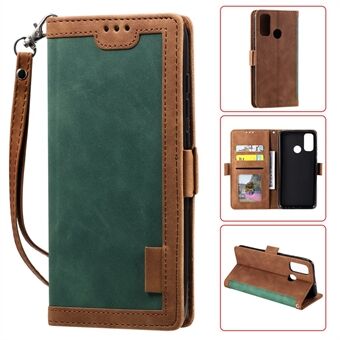 Vintage Splicing Style Cover Stand Leather Flip Shell for Samsung Galaxy A21s