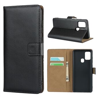 Genuine Leather Wallet Cover Stand Mobile Phone Case for Samsung Galaxy A21s